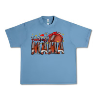 Pebble Blue football mama Urban Heavy Tee - CowhideDigitalArt