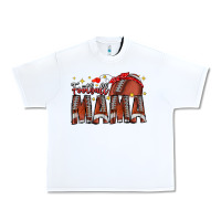 White football mama Urban Heavy Tee - CowhideDigitalArt
