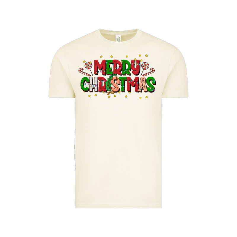 Festive Merry Christmas Greeting Vintage Tee by CowhideDigitalArt | Teevron