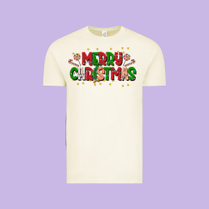 Festive Merry Christmas Greeting Vintage Tee Designed By Cowhidedigitalart