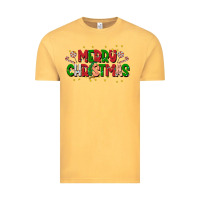 Vintage Mustard festive merry christmas greeting Vintage Tee - CowhideDigitalArt