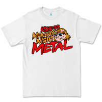White MONDAY NIGHT METAL Premium Tee - linhVisuals