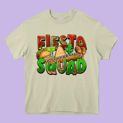 Fiesta Squad Heavy Core Tee Designed By Fadigitalartstudio