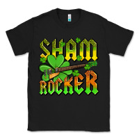 Black St. Patrick’s Day sham rocker with guitar Classic Tee - OliviaCreatesArt