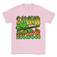 Bubblegum Pink St. Patrick’s Day sham rocker with guitar Classic Tee - OliviaCreatesArt