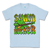 Dusty Blue St. Patrick’s Day sham rocker with guitar Classic Tee - OliviaCreatesArt
