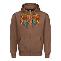 Chestnut Hello pumpkin Zipper Hoodie - RanaPortraitStore