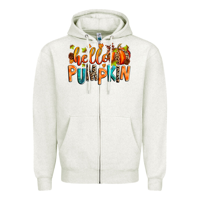 Hello Pumpkin Zipper Hoodie by RanaPortraitStore | Teevron