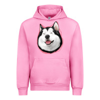 Fuchsia Pink husky Urban Hoodie - Jasminsmagicworld