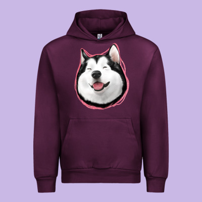 Husky Urban Hoodie Designed By Jasminsmagicworld