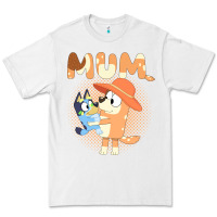White Bluey Mum Premium Tee - linhVisuals