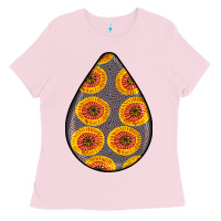 Bubblegum Pink african fabric pattern teardrop earrings 5 Ladies Tee - BundleAndBundleShop
