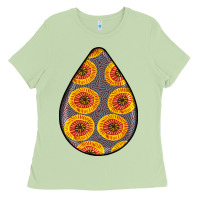 Matcha african fabric pattern teardrop earrings 5 Ladies Tee - BundleAndBundleShop