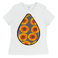 White african fabric pattern teardrop earrings 5 Ladies Tee - BundleAndBundleShop