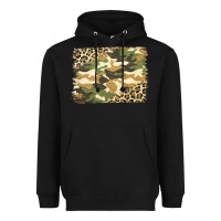 Black leopard camo pattern background Heavyweight Hoodie - Jasminsmagicworld