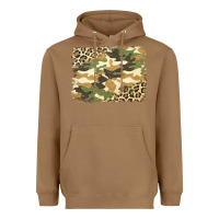 Toasted Coconut leopard camo pattern background Heavyweight Hoodie - Jasminsmagicworld