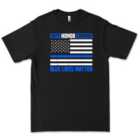 Black blue lives matter for police officer Premium Tee - linhVisuals