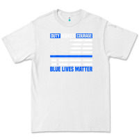 White blue lives matter for police officer Premium Tee - linhVisuals