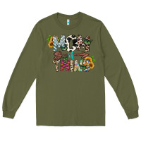 Army Green mom of twins Long Sleeve Tee - CowhideDigitalArt