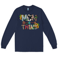 Navy mom of twins Long Sleeve Tee - CowhideDigitalArt