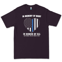 Plum national police week shirt in memory and honor us flag Premium Tee - linhVisuals