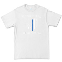 White national police week shirt vintage blue line american flag Premium Tee - linhVisuals