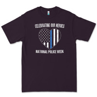 National Police Week Shirt Vintage Blue Line American Flag Premium Tee | Teevron