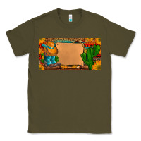 Army Green custom cowboy boots aztec sunflowers leopard license plate Classic Tee - Artiststas