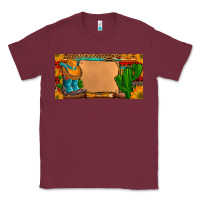 Burgundy custom cowboy boots aztec sunflowers leopard license plate Classic Tee - Artiststas