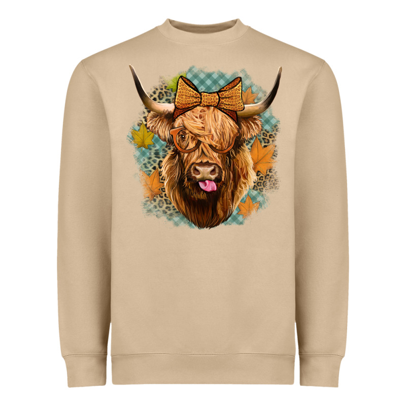 Fall Highland Cow Heavyweight Sweatshirt by Jasminsmagicworld | Teevron