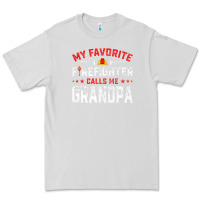 Dove Grey mens father's day my favorite firefighter calls me grandpa premium Premium Tee - linhVisuals