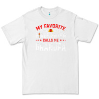 White mens father's day my favorite firefighter calls me grandpa premium Premium Tee - linhVisuals