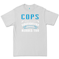 Dove Grey cops because firefighters need heroes too premium Premium Tee - linhVisuals