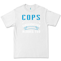 White cops because firefighters need heroes too premium Premium Tee - linhVisuals