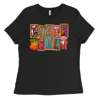 Black grateful thanksgiving Ladies Tee - FaDigitalArtStudio