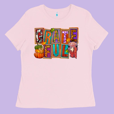 Grateful Thanksgiving Ladies Tee Designed By Fadigitalartstudio