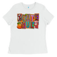White grateful thanksgiving Ladies Tee - FaDigitalArtStudio