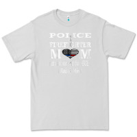 Dove Grey police & firefighter mom, i raised mine fireman mothers day Premium Tee - linhVisuals