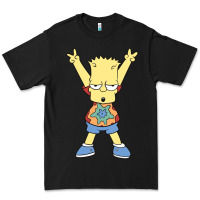 Black groovy bart Premium Tee - linhVisuals