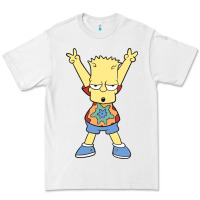 White groovy bart Premium Tee - linhVisuals