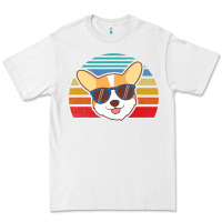 White cool corgi vintage 80s dog lover Premium Tee - linhVisuals