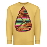 Antique Gold serape tooled leather arrowhead Premium Sweatshirt - Jasminsmagicworld