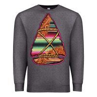 Charcoal Heather serape tooled leather arrowhead Premium Sweatshirt - Jasminsmagicworld