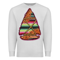 Dove Grey serape tooled leather arrowhead Premium Sweatshirt - Jasminsmagicworld