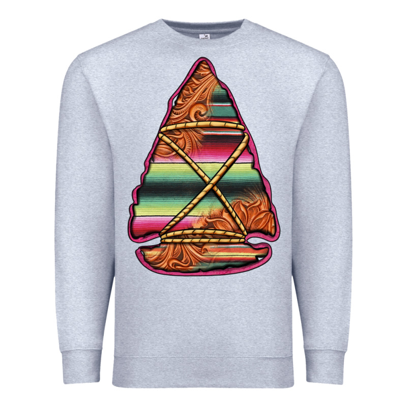 Serape Tooled Leather Arrowhead Premium Sweatshirt by Jasminsmagicworld | Teevron