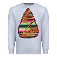 Heather Grey serape tooled leather arrowhead Premium Sweatshirt - Jasminsmagicworld