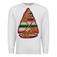 Oatmeal Heather serape tooled leather arrowhead Premium Sweatshirt - Jasminsmagicworld