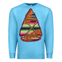 Ocean Blue serape tooled leather arrowhead Premium Sweatshirt - Jasminsmagicworld