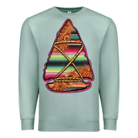 Seafoam serape tooled leather arrowhead Premium Sweatshirt - Jasminsmagicworld