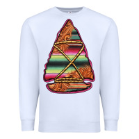 White serape tooled leather arrowhead Premium Sweatshirt - Jasminsmagicworld